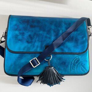 Juicy Couture metallic leather laptop/IPad bag-PRE-OWNED